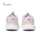 Snafy Girls Casual Shoes Spring Children's Mesh Breathable Sports Shoes Little Girls Light Outdoor Shoes Purple/White 27