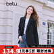 Betu Women's 2025 Spring New Suit Versatile Fashion Commuting Casual Suit Jacket Women 2502T55 Black M