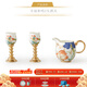 Yongfengyuan 3-head Happy Heming white wine glass and wine dispenser set Ceramic spirit glass goblet Happy Heming 3-head wine set