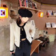 Xiaohongshu’s hot style Korean style elegant little jacket for women 2024 spring and autumn new style splicing design round neck white high quality model within S95 one size fits all