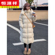 Hengyuanxiang White Goose Down Puff Down Jacket Women's 2026 Winter New Loose Fashionable Small Thickened Mid-Length Jacket Apricot (If you receive it, please don't return it with your wallet) S (90-130Jin Jin is equal to 0.5kg)