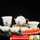 Rongshantang gold silk enamel ceramic tea set complete Kung Fu tea set teapot fair cup teacup gift box Haihaijiangya tea set-Runhe teapot style