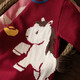 Koala Nose Pony Welcomes the New Year Cute and Warm Baby Autumn and Winter Knitted Jacquard Sweater Year of the Horse Jumpsuit Pink 66cm