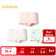 Balabala girls underwear cotton boxer autumn new children's boxer shorts skin-friendly and cute without clipping PP three-pack yellow-green tone 00334- 3 pairs 90cm