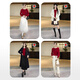 ONE BUYE Qiji Red New Year's Outfit Tops 2026 Spring This Year's Popular Design Lantern Sleeve Sweater Women's Red M