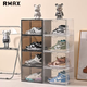 Yusenyi RMAX transparent shoe box sneaker storage box acrylic magnetic plastic folding shoe cabinet rack household space-saving artifact (E) transparent side-opening shoe box 6 pieces 33x27x21cm