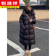 Hengyuanxiang White Goose Down Puff Down Jacket Women's 2026 Winter New Loose Fashionable Small Thickened Mid-Length Jacket Apricot (If you receive it, please don't return it with your wallet) S (90-130Jin Jin is equal to 0.5kg)