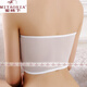Peach under anti-exposure breast-wrapped women's sexy underwear lace tube top girl bottoming inner mesh bra with beautiful back white one size 70-85 Jin Jin equals 0.5 kg