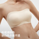 Anti-exposure tube top Zhao Lusi's same style 5 series tube top strapless bra for women in summer, seamless and non-slip beauty, rounded version, black + light skin (2 pieces more, cost-effective) S (70A/70B)