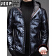 JEEP SPIRIT Men's Shiny Down Jacket Winter New White Duck Down Young and Middle-aged Thick Warm Hooded Warm Jacket Trendy Black M 170 (100-120Jin Jin is equal to 0.5kg)