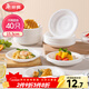 Meiya disposable dinner plate food grade 15.5cm*40 camping picnic fruit barbecue cake dipping saucer