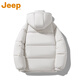 JEEP American Retro Casual Down Jacket Men's 2026 Spring New Loose Comfortable Trendy Brand Fashion Warm Top Clear Gray Official Authentic L Recommendation 130-145 Jin Jin equals 0.5 kg