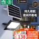 NVC Solar Outdoor Lighting Garden Light Outdoor Light Floodlight Light Control + Remote Control 1050lm + Lighting About 55