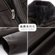Woodpecker (TUCANO) velvet leather jacket men's new winter fur collar thickened warm and cold-proof leather jacket middle-aged and elderly dad casual jacket