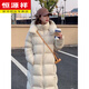 Hengyuanxiang White Goose Down Puff Down Jacket Women's 2026 Winter New Loose Fashionable Small Thickened Mid-Length Jacket Apricot (If you receive it, please don't return it with your wallet) S (90-130Jin Jin is equal to 0.5kg)