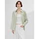JESSIE Lyocell Tencel profile shirt women's lapel long-sleeved high-intelligence breathable top 2026 spring new style green S