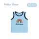 Nido Bear Cool Antibacterial New Children's Vest Summer Thin Men's and Women's Contrast Print Sleeveless Blue Rainbow 80