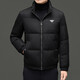 LILANZ Men's Down Jacket White Duck Down Winter Short Stand Collar Young and Middle-aged Warm High-end Jacket Black M