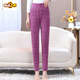 Chujing New Women's German Velvet Knee Pads Warm Pants Mom High Waist Plus Velvet Thickened Cotton Pants Large Size Solid Color Leggings Purple German Velvet Rabbit Fur Knee Pads S Small Recommended 90-115 Jin Jin is equal to 0.5 kg to wear