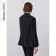 Langzi French wool commuter professional suit jacket black short suit formal temperament