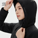 KOLON SPORT可隆户外运动女子防水透湿耐磨可拆卸轻量连帽羽绒服