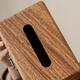 Fantasy new Chinese style solid wood tissue box home living room coffee table tissue box creative high-end tissue box storage box ornaments walnut + goose soft stone tissue box
