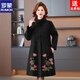 ROMON middle-aged and elderly women's autumn and winter noble wool coat mother's double-sided woolen coat large size grandma's wedding dress burgundy L recommended 90-110 Jin Jin equals 0.5 kg)