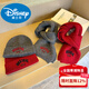 Disney children's knitted hat and scarf two-piece set for autumn and winter, middle-aged and older children's western-style ear protection solid color windproof scarf for men, BST single hat, beige, 4-15 years old (one size fits all, elastic)
