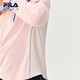 FILA children's clothing long-sleeved T-shirt 2025 winter new style girls and children loose sports POLO shirt hazy pink-LP 120