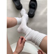 Aoyanlai lazy style Japanese style high-top socks for women, super versatile and loose feeling, white