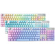 Logitech (Logitech) Logitech K845 Juego de teclado mecánico Wired Oficina Colorida Personalidad Afrodisíaca Azul Backlit Blue Números de eje azul Rosa y blanco ABS ABS Eje de té de té ABS