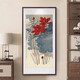 Explore Time Lotus Hanging Painting Living Room Corridor Aisle Vertical Mural New Chinese Style Entrance Entrance Ink Chinese Painting Retro Decorative Painting Jiaou Tu-A 70*140cm Imported solid wood frame + canvas + high-definition plexiglass