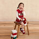LUSON Children's Clothing Baby Plaid Red Woolen Dress Female 2026 New Girls New Year Princess Tank Top