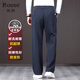Lords Spring and Autumn New Men's Casual Pants Straight Leg Wide Leg Sports Pants Men's Blue Regular XL