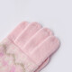 PawinPaw cartoon bear children's clothing children's autumn and winter knitted five-finger gloves for boys and girls to keep warm and comfortable pink/25 4-12 years old