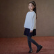 Hacikis hacikis children's clothing spring and autumn children's long-sleeved tops literary French bottoming shirts girls white shirts older children's autumn clothing new styles