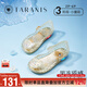 Terranis Children's Shoes Summer New Crystal Princess Shoes Girls Sandals Children's Flashing Light Shoes Baotou Jelly Shoes Champagne Color 27 Inner Length 17cm Suitable for Feet Length 16.5cm