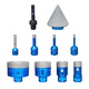 He Jiagong cross-border M14 brazed diamond hole opener set marble glass tile stone reaming drill bit 6+8+10+25+35+50+65+edge trimmer 10+