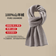 EGW international luxury brand 100% pure cashmere men's winter warm thickened scarf birthday festival fashion gift box dark gray gift box