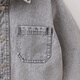 MARC&JANIE Mark Jenny casual and fashionable boys' pure cotton denim shirt children's jacket 2026 spring new style 560072 light gray black 130 (recommended height 121-130)