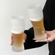 Pupan Creative Frosted Textured Beer Cup Large Capacity Glass Craft Wheat Draft Beer Cup Cold Drink Cup Juice Cup Beverage Cup Transparent Beer Cup 460ml