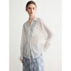ELLE French White Linen Shirt Women's 2026 Spring New Relaxed Simple Loose Casual Commuting Shirt White S