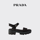 PRADA/Prada gift women's canvas sandals shoes black 37
