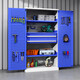 Heavy tool cabinet hardware auto repair locker workshop multi-functional iron cabinet thickened stainless steel storage tool box five drawers and one door/blue and white color combination