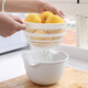 Yusenyi Washing Fruit Drain Basket Creative Double-layer Drain Basket Washing Basin Living Room Fruit Plate Home Vegetable Basket Washing Basket Small Light Gray
