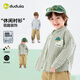 Dudujia Children's Casual Shirt Spring Clothing Boys Versatile Cardigan Girls Fashion Jacket Baby Children's Clothing Spring Green 100