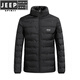 JEEP SPIRIT Jeep men's 2025 winter new down jacket men's casual stand-up collar thickened warm jacket versatile fog blue M