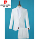 Pierre Cardin performance clothing men's suit singer host dress men's adult chorus clothing performance clothing men's black jacket + pants + bow tie XL 160Jin Jin equals about 0.5 kg