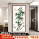 Good wood, new Chinese style bamboo sign for peace, entrance hall decorative painting, corridor aisle, ink Chinese painting, bamboo hanging painting, hand-painted E1-bamboo sign for peace-elegant mahogany frame 60*120CM-high-definition giclee SA1