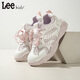 LEE KIDS children's sports shoes, running shoes for middle and large children, 26 spring new running shoes, non-slip wear-resistant running shoes, casual shoes, pink 26, inner length 16.9cm, suitable for feet 15.9-16.4cm long